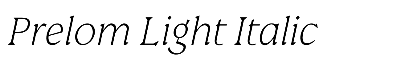 Prelom Light Italic